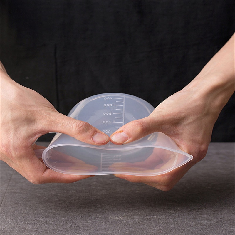 Taza medidora de plástico transparente de 100/300/600/1000ml, recipiente dosificador para laboratorio, herramienta de medición para cocinar y hornear