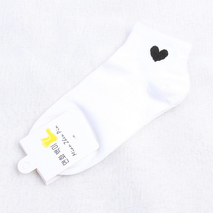 Moda Harajuku kobiety długie skarpetki bawełniane skarpety sportowe japońnarty nowość kocham serce wzór skarpetki Hiphop trwała bawełna fajne skarpetki: B