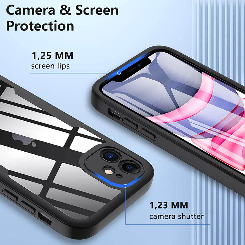 Funda protectora de cuerpo completo 360 para iPhone 15 14 13 12 11 Pro Max X XR 7 8 Plus SE cubierta frontal a prueba de golpes
