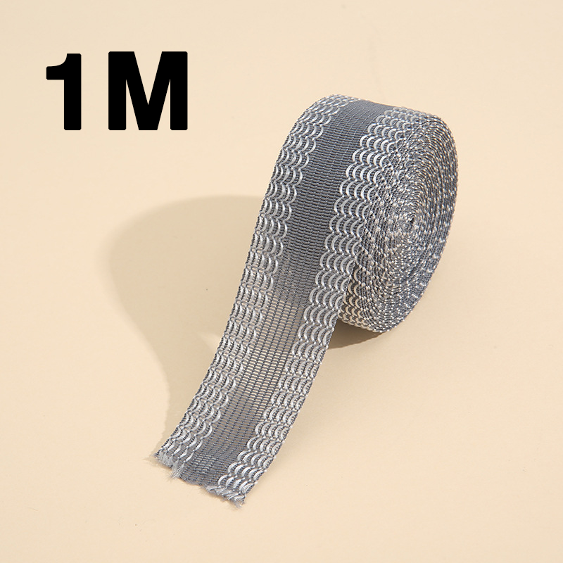 Parches autoadhesivos para acortar bordes de pantalones, parches adhesivos para ropa, pantalones vaqueros, parches de tela para la boca, cintas de reparación para dobladillo, herramientas de costura: Plata antigua