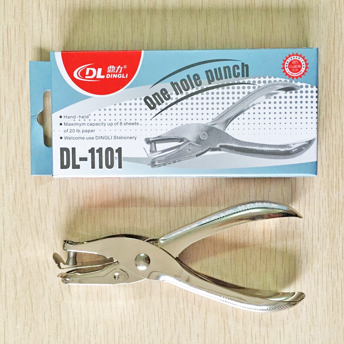 Metal Handle Single Hole Punching Pliers Punching Thickness 5mm Stationery Binding Manual Hole Puncher Boxed Sheet Paper Cutter