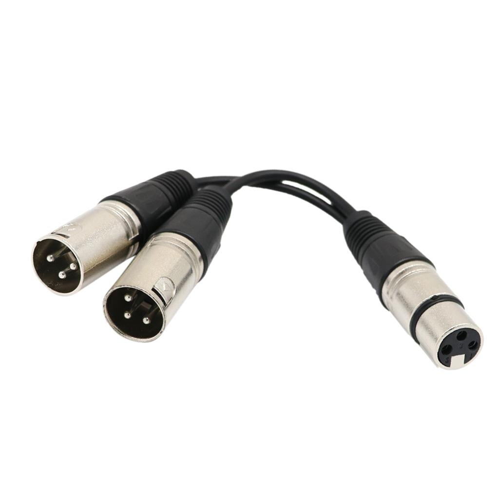 Xlr Female Naar 2 Male Microfoon Kabel/Audio Cord/Mic Lead Splitter Connector