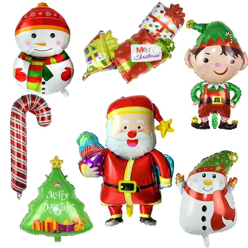 Santa Claus Deer Schneemann Folien-ballone Weihnachten Baum Helium Ballon für Weihnachten Party Dekoration Globals Kinder Spielzeug Neue Jahr Decor