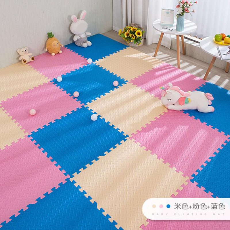 10 stuks eva-schuim baby speelmat gestikt kruipkleed kind ontwikkelingsmat gemonteerd massief tapijt puzzelmat baby gym speelgoed