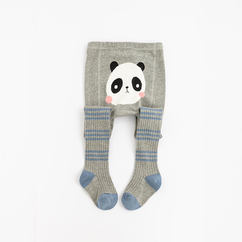 Baby Baumwolle Strumpfhosen Mädchen Rippe Kleinkind Strumpfhosen freundlicher Jungen Frühling Und Herbst Gestrickte Ebene Gedruckt Strumpfhosen Baby Zubehör: 02 / 1-3 Jahre alt