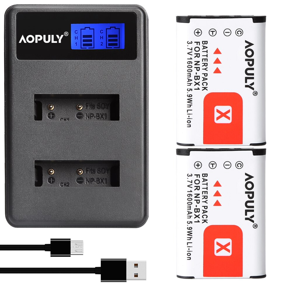 För sony np -bx1 npbx 1 np bx1 batteri för sony fdr -x3000r rx100 rx100 m7 m6 as300 hx400 hx60 wx350 as300v hdr -as300r fdr -x3000: Laddare  n 2 batterier