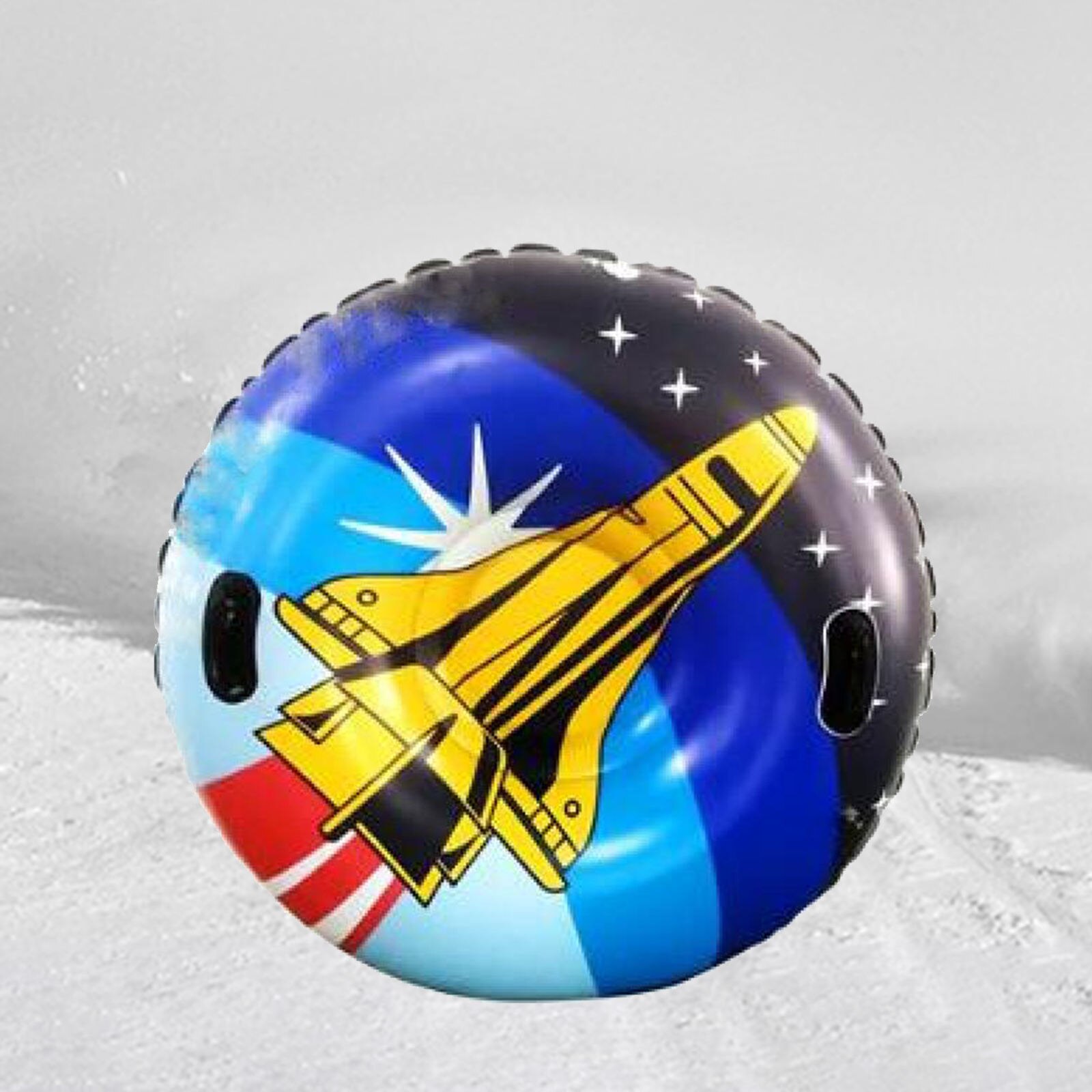 Tubo da neve gonfiabile in PVC-fondo spesso sci con maniglie per adulti