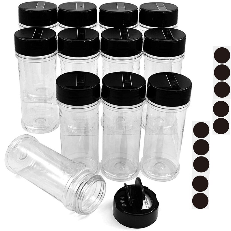 110Ml Bus Set 20/30Pc Spice Organisator Kruidkruik Zout En Peper Vriendelijke Plastic Blikjes Geen Bpa zout Peper Keuken Kruid Jar