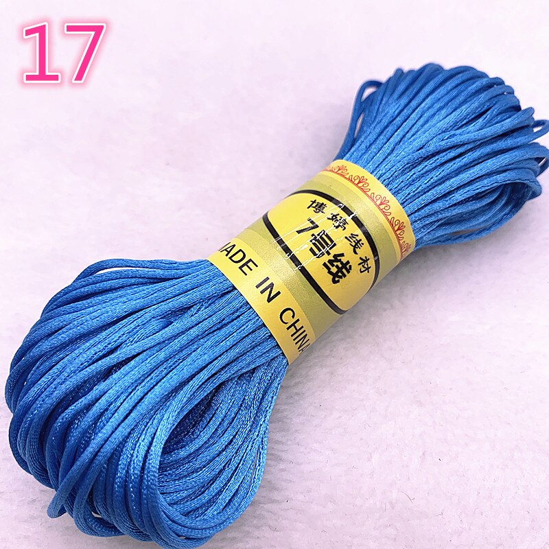 20Yards/Lot 1.5Mm Chinese Knoop Lijn Koord Zijde Satijn Koord Nylon Koord Diy String Ketting Armbanden Cord #17