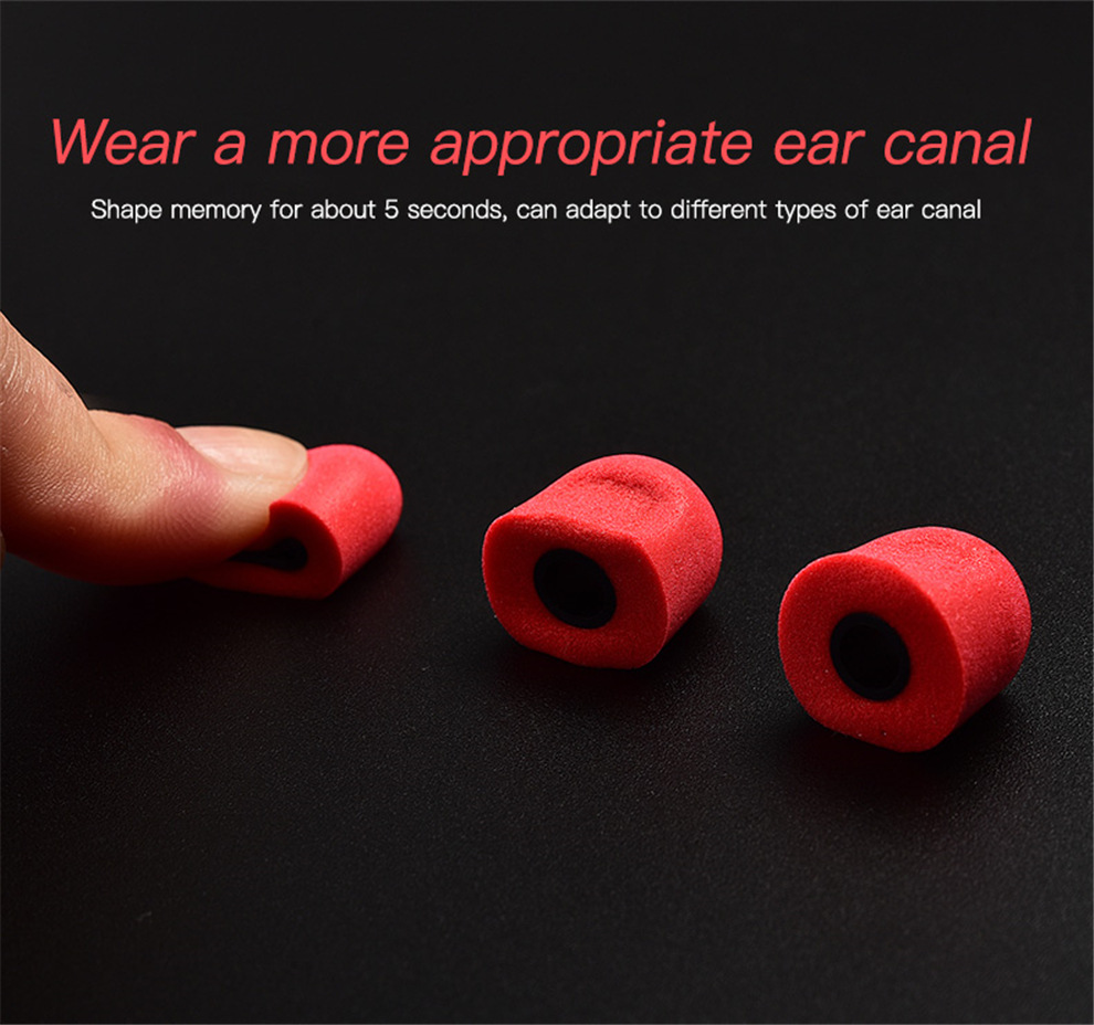 QKZ Headset Ear Cap 2/6PCS Noise Isolating Comfortble Memory Foam In Ear Tips Earbuds for QKZ KZ TRN Earphone Headphones