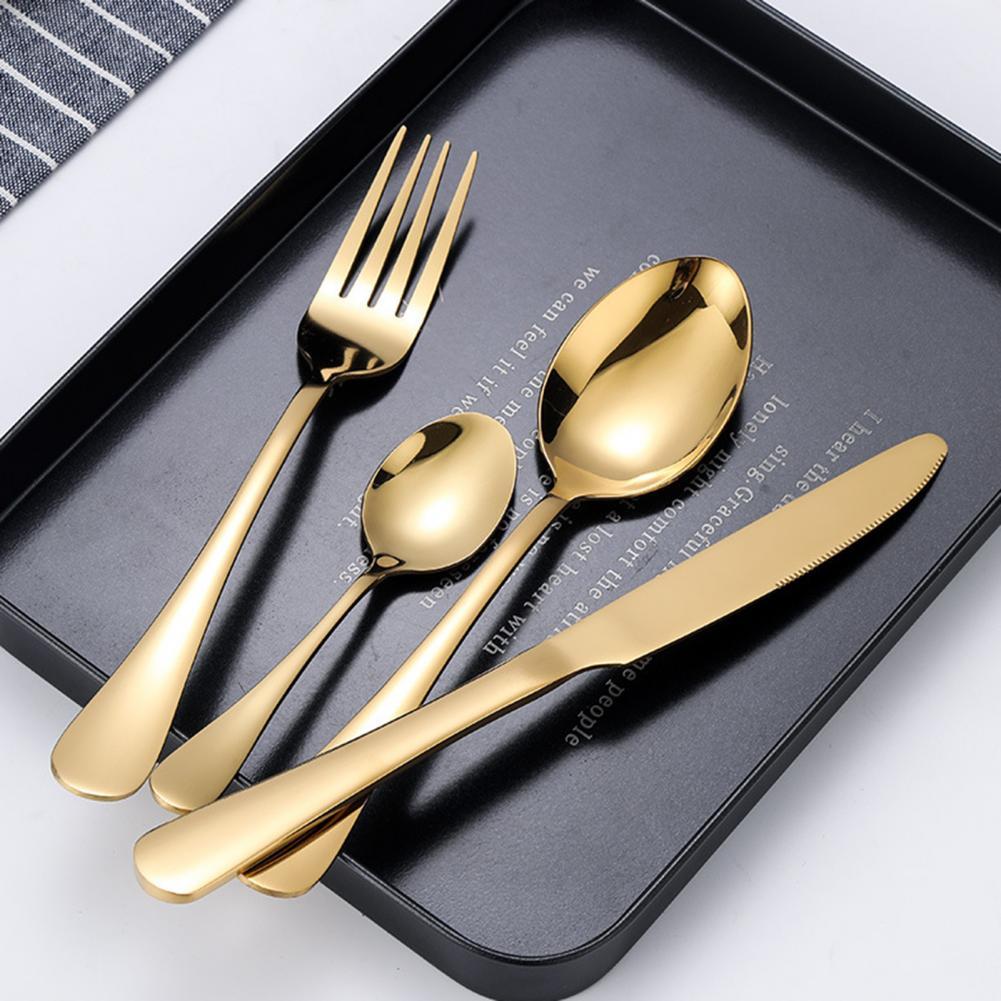 4 Stks/set Bestek Set Gepolijst Moderne Stijl Prachtige Waterdichte Servies Set Rvs Bestek Keuken Servies