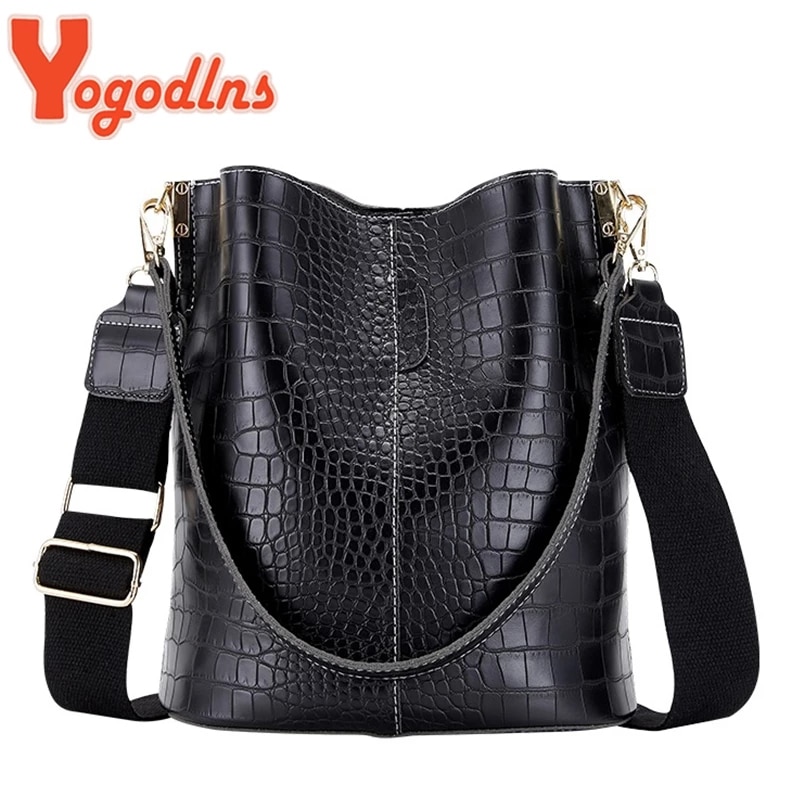 Yogodlns Alligator aufbringen Eimer Tasche Für Frauen Jahrgang Schulter Tasche Große Kapazität Umhängetasche Elegante Einkaufs Handtasche Geldbörse
