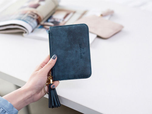 Women Wallet Coin Purse Organizer Pocket Small Tassel Credit Card Holder Clutch