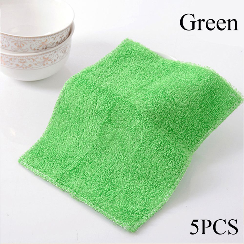 1/5PCS Magic Bamboo Fiber Kitchen & Dinning Anti-grease Cleaning Rags Washing Towel Dish Cloth Scouring Pad: Chocolate
