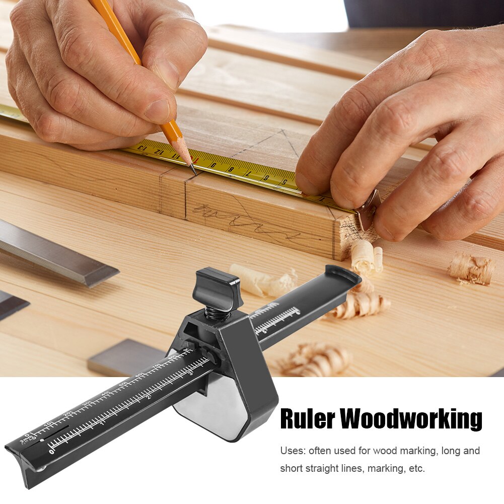 Woodworking Scriber ruler Parallel Line Drawing Tool plastic Measuring gauge DIY Carpenter Woodworking Scribe Tools