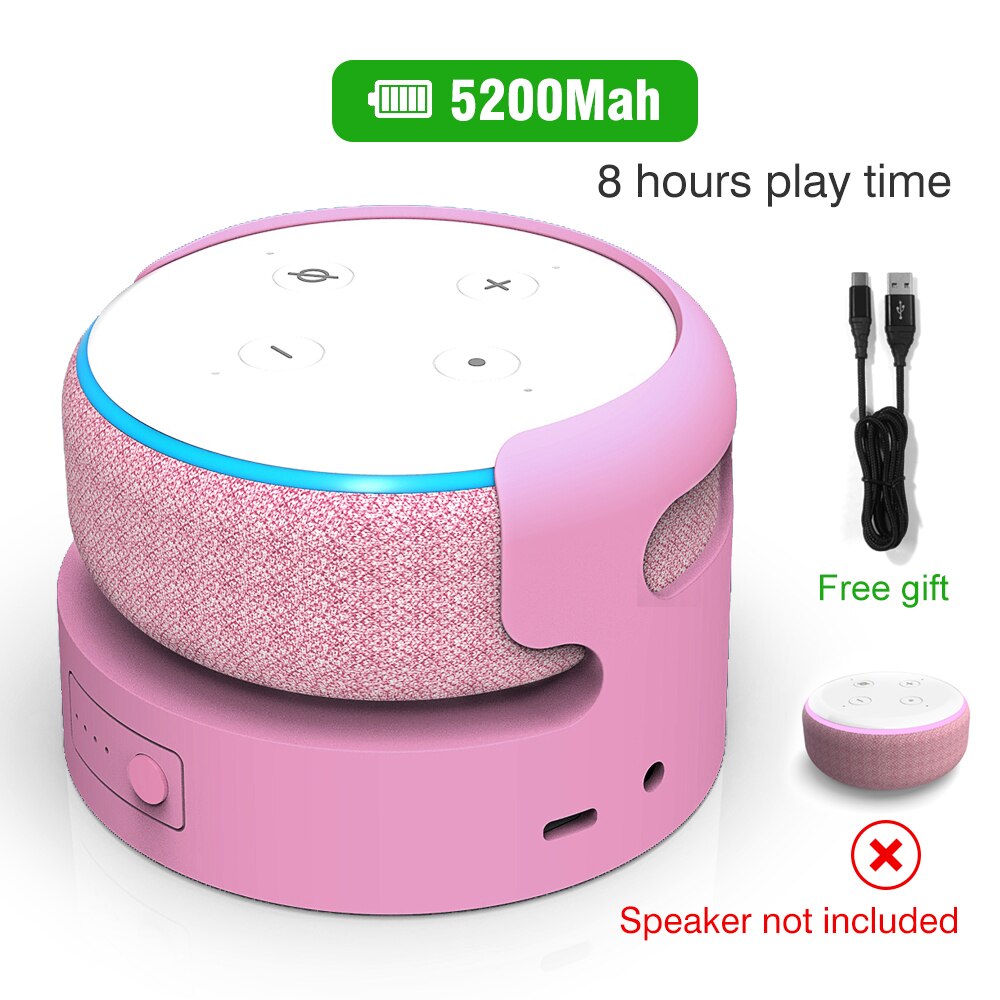 Battery pack for Echo Dot 3rd Gen Battery Base portable charger power bank For echo dot 3 Alexa Speaker 8 Hours play time