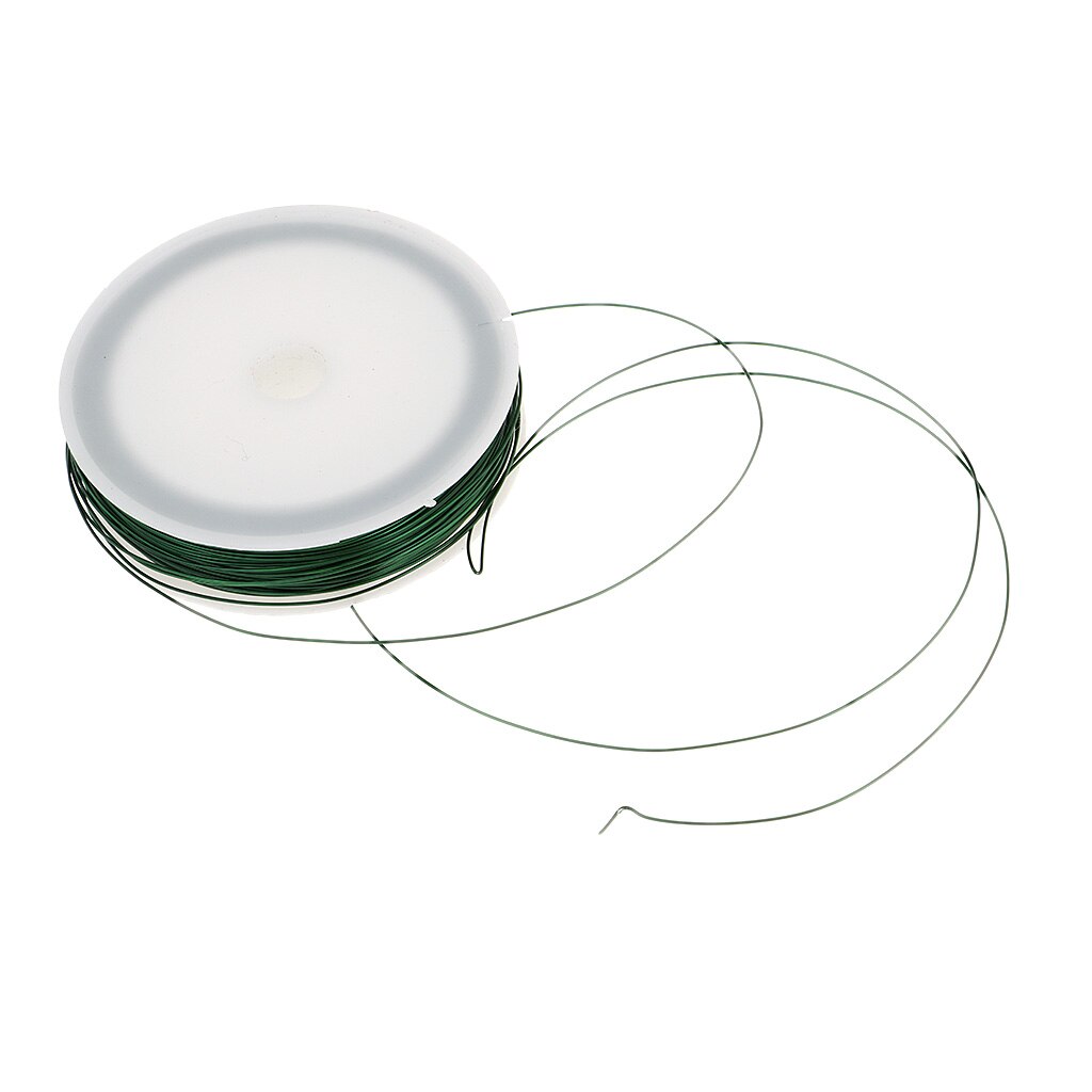40 Meters Model Making Binding Leading Iron Wire 0.5MM Diameter Green