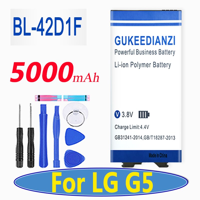Battery For LG G5 G6 G4 G7 G8 ThinQ V20 H850 H820 H830 H831 H840 G600L H870 H871 H872 G7+ G7ThinQ LM G710 Q7+ LMQ610 Bateria: BL-42D1F