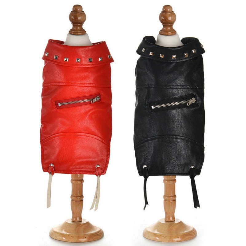Veste en cuir à la pour chiens et chats, manteau de vêtements chauds pour animaux de compagnie, tenues pour Chihuahua, chiot, chaton, automne et hiver