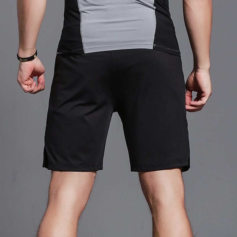 Summer Running Shorts Men Sport GYM Shorts Knee Length Breathable Quick-dry Loose Tennis Short Pants Male Plus Size