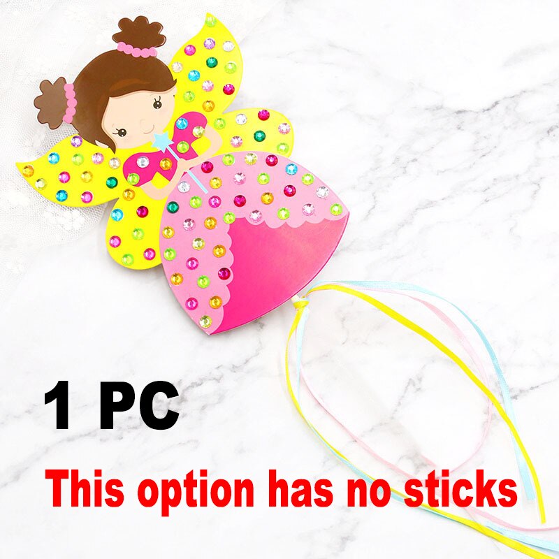 Diamond Fairy Stick craft Princess Stick kindergarten lots arts crafts diy toys Puzzle crafts kids for children's toys girl: Gold