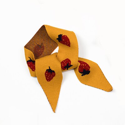 women cute strawberry knitted boa ladies autumn warm lovely decorative neck scarves Korean Japan school girls skinny neckerchief