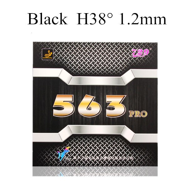 729 amistad 563 PRO (563 Provincia, Pips-out especial) ataque de goma de tenis de mesa con esponja de Ping Pong: Black H38 T1.2
