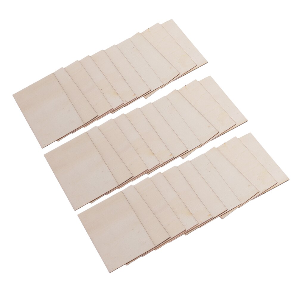 30 Stuks Fineer Sheets (3X2 Inch), Houtbewerking Construction Kit Voor Kinderen Diy, houten Fineer Voor Cnc Snijden & Hout Buring Projecten
