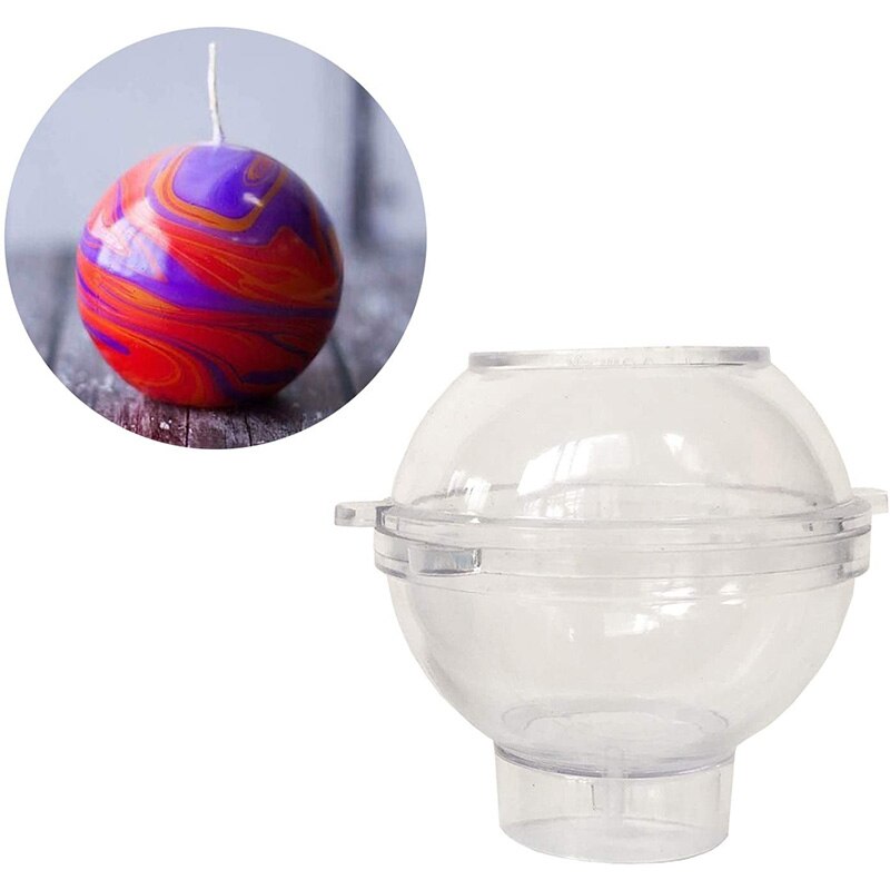 Big 4Pcs Candle Molds Set Candle Making Kit-DIY Candle Making Supplies Ball Sphere Mold