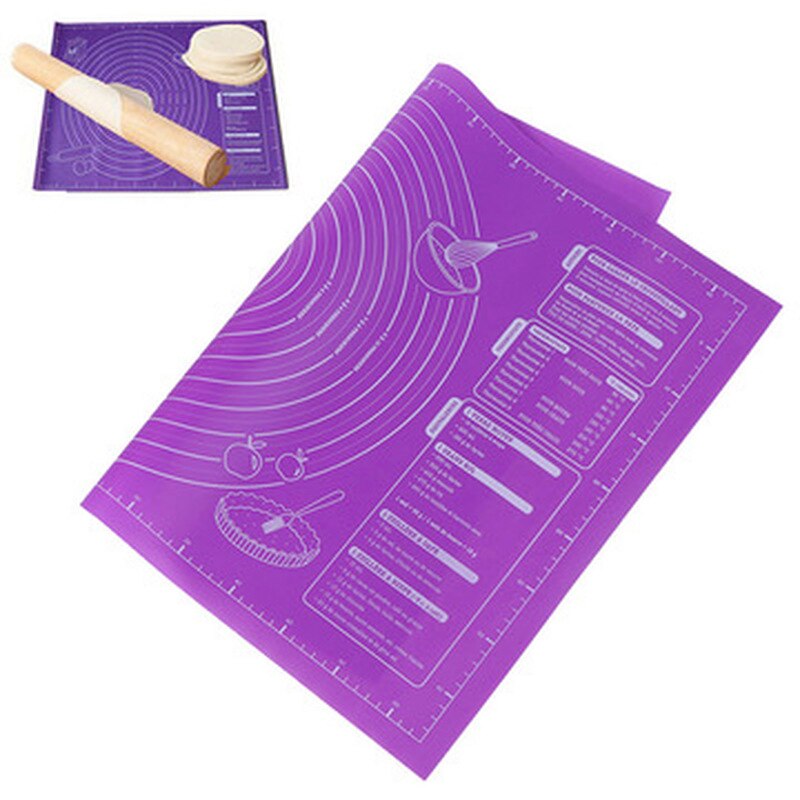 Silicone Nonstick Mat Thickening Flour Rolling Scale Mat Kneading Dough Pad Baking Pastry Rolling Mat Pastry Pizza Tools