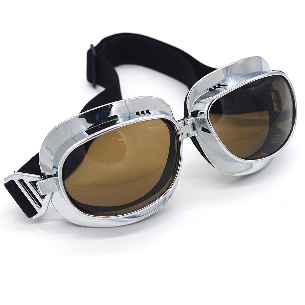 Mooreaxe goggles glasögon för harley motorcykel vintage half face jet hjälm steampunk pilot stil glasögon vindtät