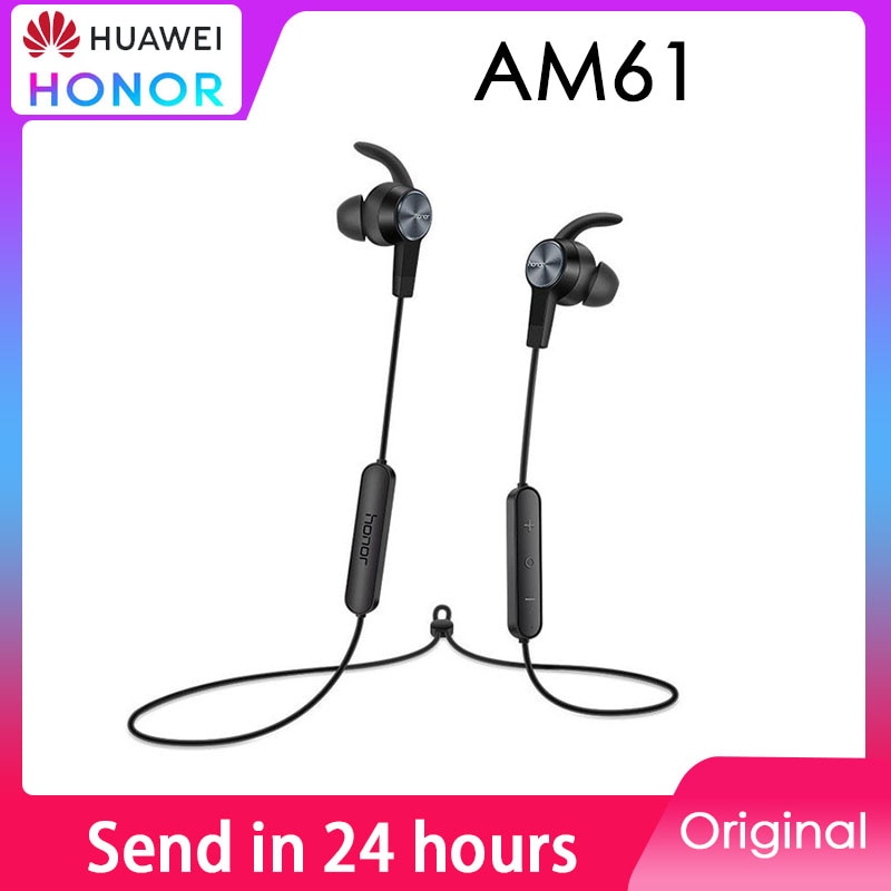 Auriculares Bluetooth Huawei Honor xSport AM61 IPX5 a prueba de agua BT4.1 Control de micrófono de música auriculares inalámbricos para Android IOS D5