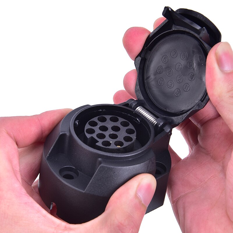 12v plast tilhenger socket båthenger tilbehør 7- polet kjerne pol caravan kontakt adapter rv tilbehør