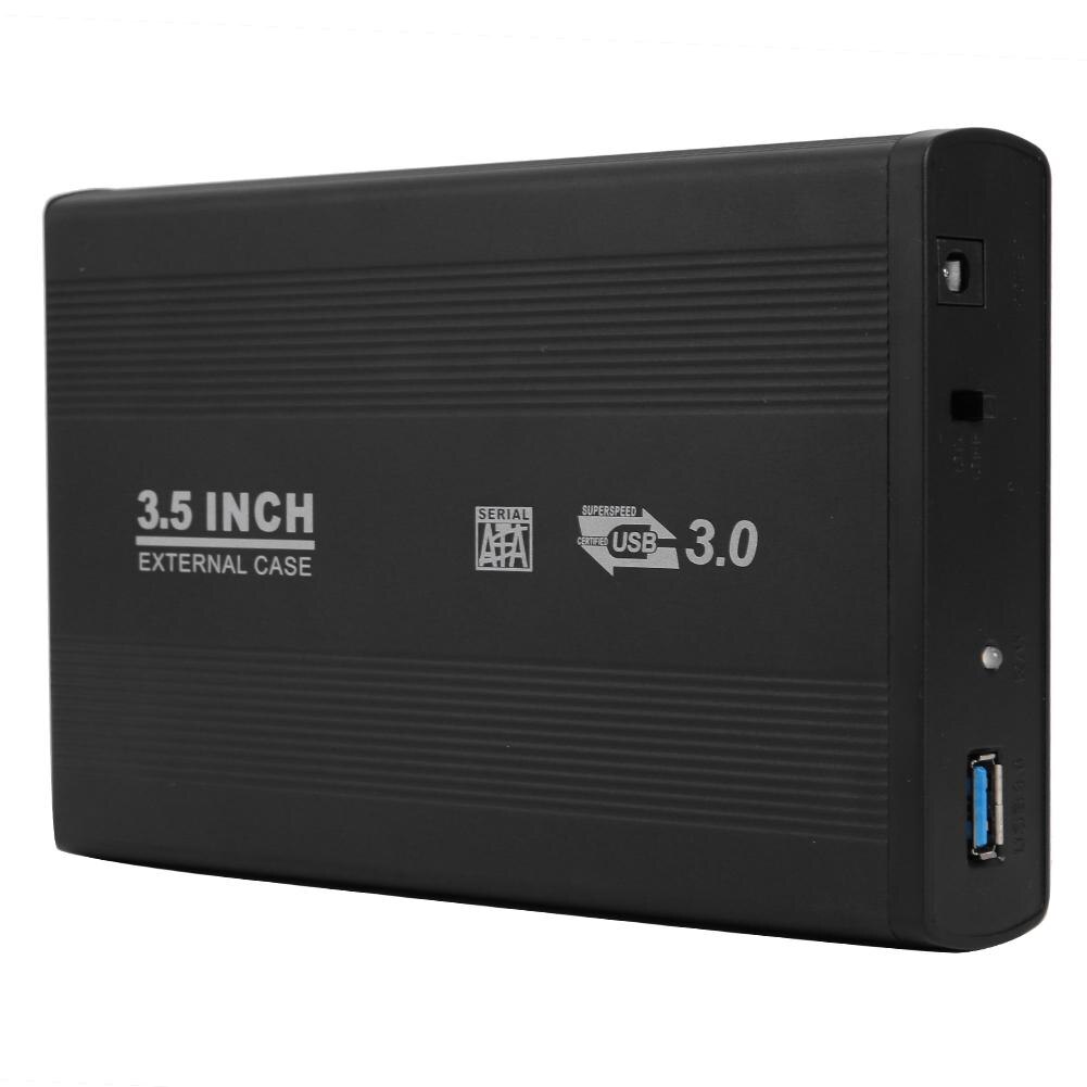 3.5 inch harde schijf behuizing sata naar usb 3.0 aluminiumlegering hdd behuizing externe harde schijf behuizing met usb-kabel voor pc computer
