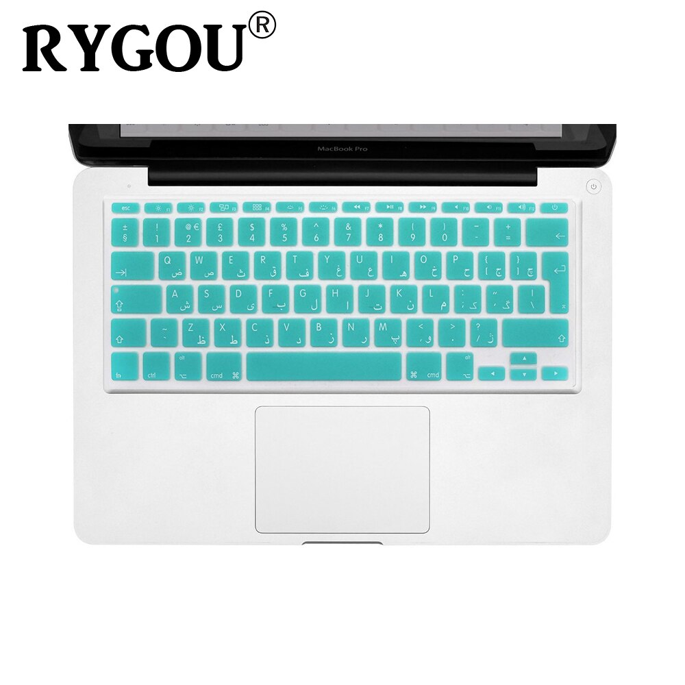 Arabic & English ISO European Layout Silicone Keyboard Cover for MacBook Air 11.6 Inch Macbook 11 A1370 A1465 Keyboard Film: Tiffany