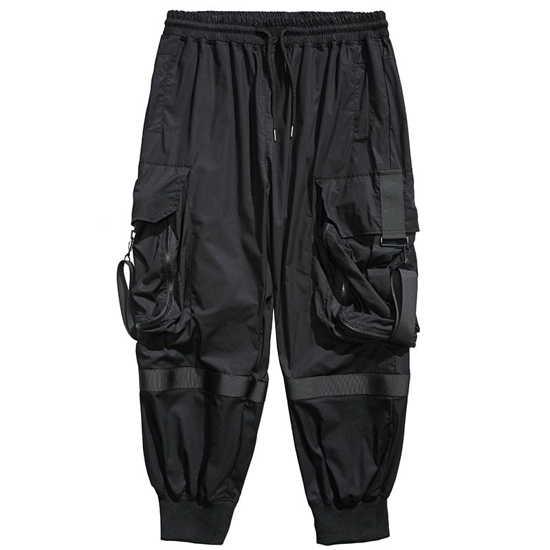 2022 streetwear lenkkeilijät hip hop housut mustat haaremi housut miesten techwear vaatteet muoti korealaiseen tyyliin bts kpop miesten vaatteet