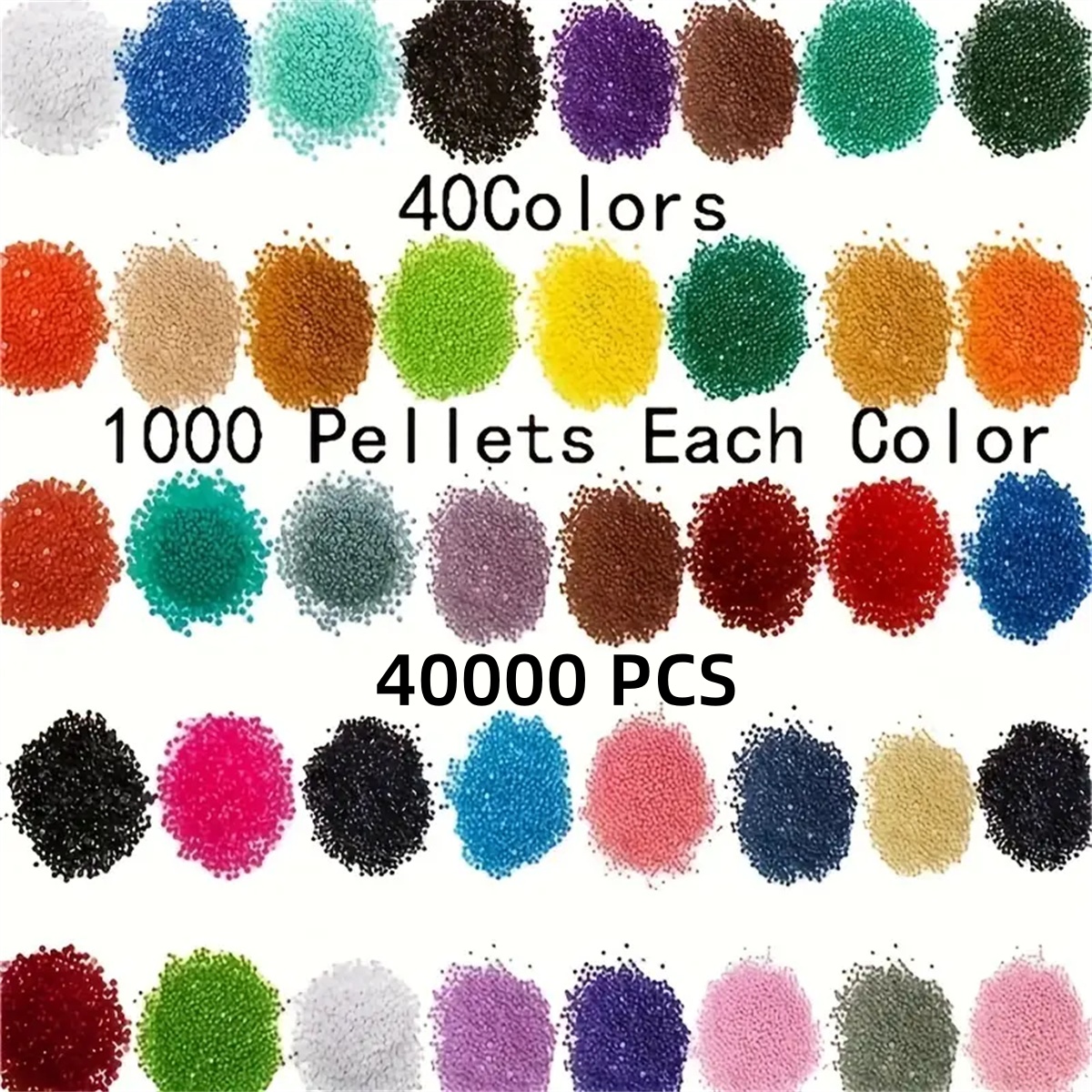 20000-40000 pièces/ensemble diamant Art remplacements perles couleur aléatoire chacun 1000 pièces Total 20-40 couleurs diamant peinture perles rondes: Rouge