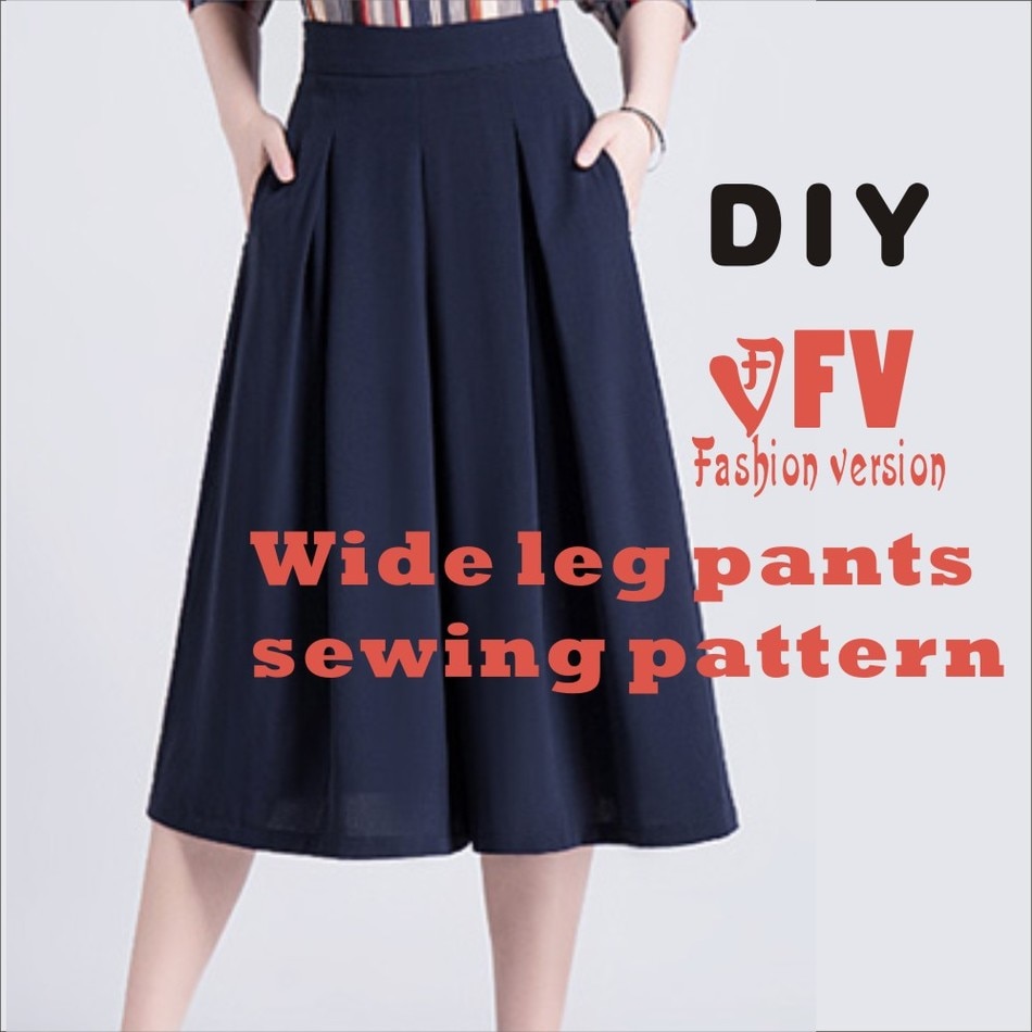 Widening leg pants sewing pattern The trousers pattern(Not the pants) BZK-6