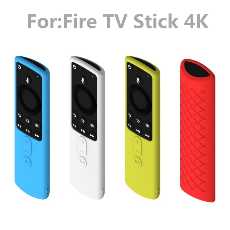 Silicone Protective Case Home Remote Control Cover Lattice Practical Durable Anti Slip Lightweight For Fire TV Stick 4K