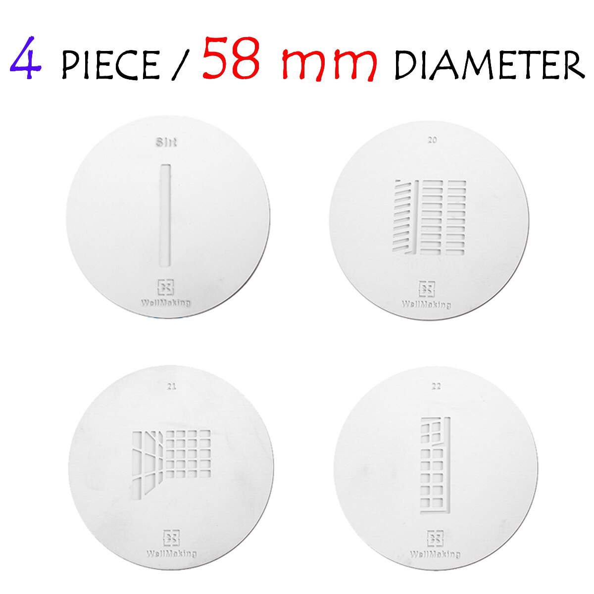 4 PCS 58mm GOBO Up to 90 Patterns Focalize Conical Snoots Projection Film Graphic Insert Background Light Effect Hollowed Card