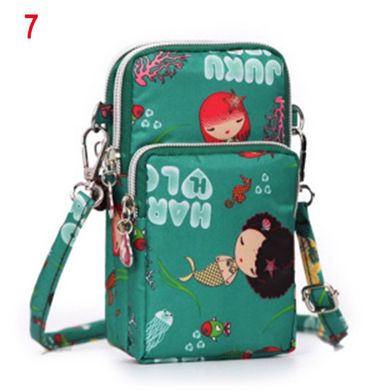 Crossbody carteira durável waterpoor moeda bolsa de telefone celular dos desenhos animados impresso mini bolsa de ombro 9x5x17.5cm: 7