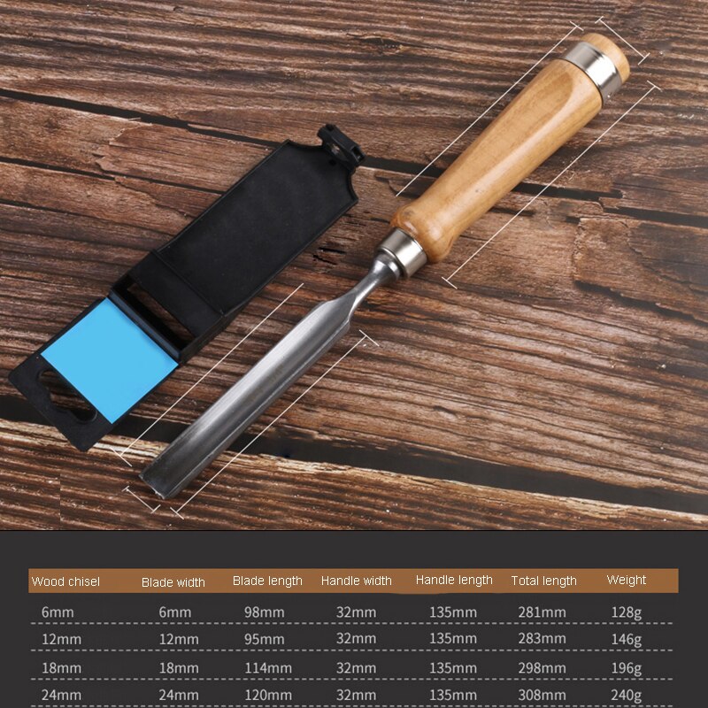 6/12/18/24mm Woodworking Carving Knife Semicircular Chisel Carpenter Tools Chisel With Wooden Handle Carving Tools Carpinteria
