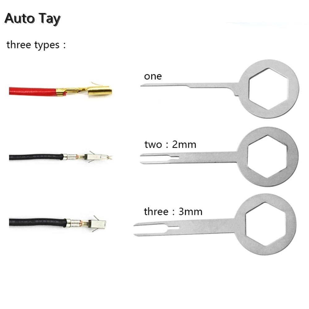 3 Stks/set Auto Terminal Removal Tool Kit Automotive Pin Extractor Plug Auto Reparatie Tool Kabelboom Crimp Puller Verwijder Tool