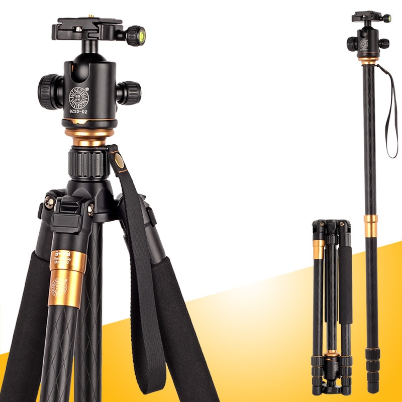 QZSD-trípode Q999, monopié desmontable, cabeza de bola, aleación de aluminio y magnesio, fotográfico, para cámara DSLR