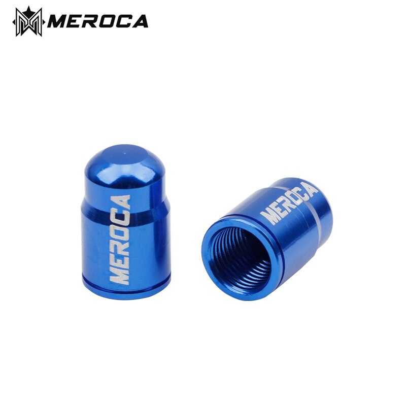 2 stuks meroca mountainbike band schrader/presta ventielen stofkap racefiets ventieldop stofdicht fietsaccessoires: Schrader dop blauw