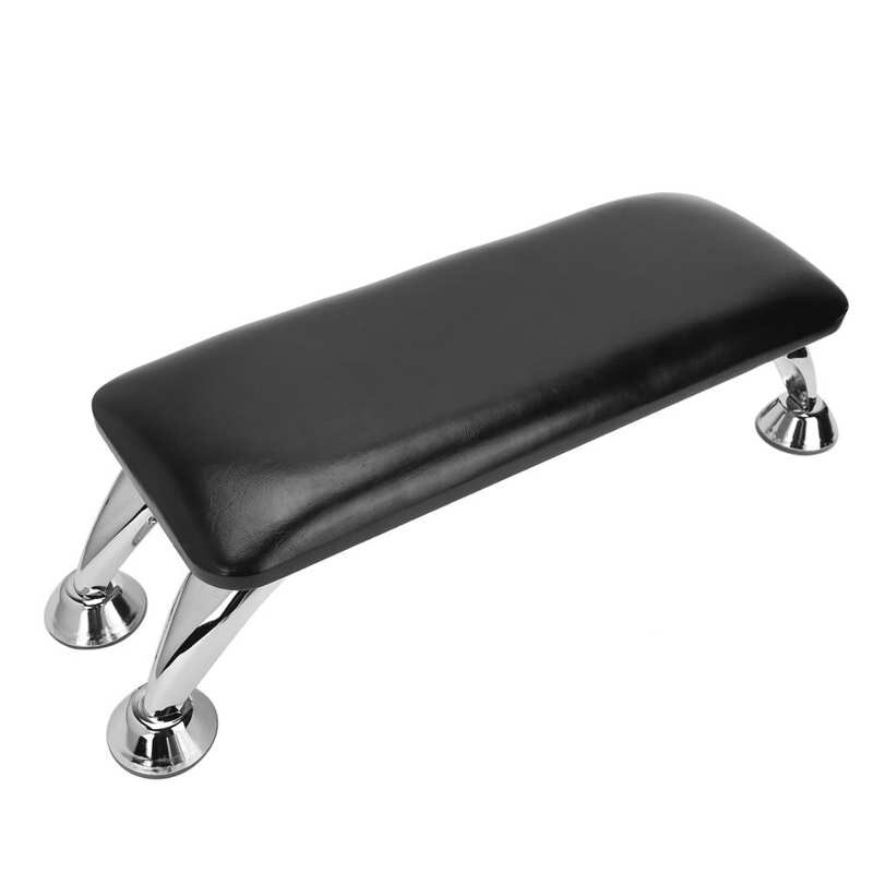 Nail Art Hand Kussen Salon Arm Hand Rest Kussen Met Rvs Ondersteuning Hand Rest Kussen Manicure Gereedschap Zwart Wit: Black