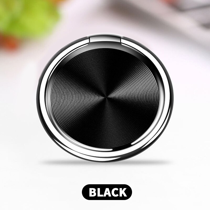 Anillo de soporte magnético para teléfono móvil, accesorio de apoyo para el coche, carcasa automática, mangnet: B-Black