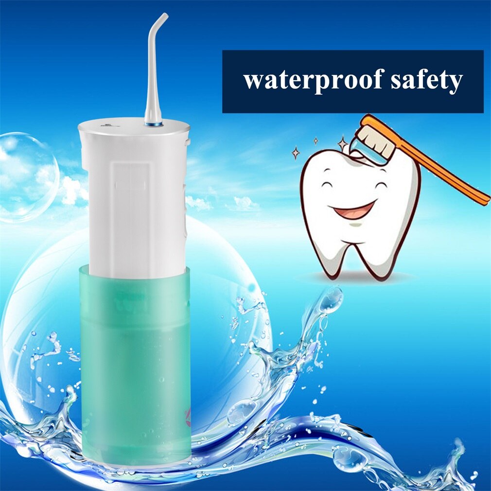 Portable Comfortable Water Flosser Battery Operated with Collapsible Oral Electric Irrigator for Travel