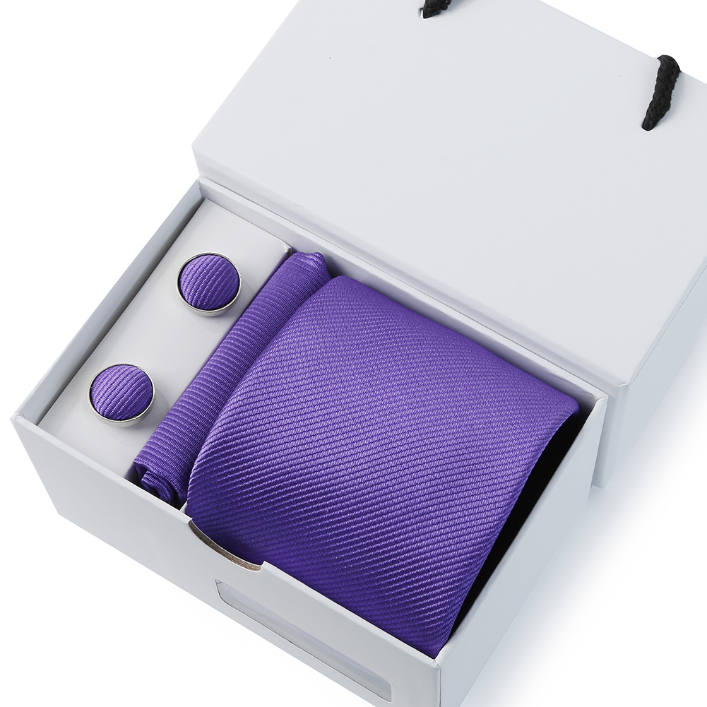 HUISHI männer 7,5 cm Krawatten einstellen Formale Luxus Bussiness Krawatte Krawatten Tasche Platz Manschettenknöpfe Weiß Kasten Hochzeit Für mann