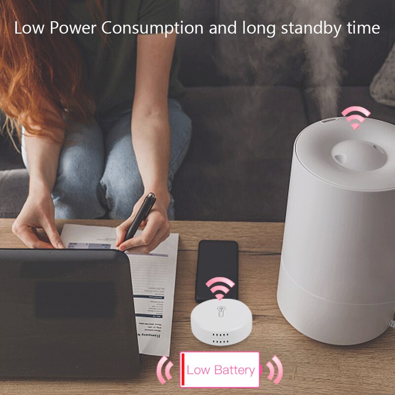 5Pcs Tuya ZigBee Smart Temperature And Humidity Sensor Battery Powered Work With Zigbee Hub Voice Control For Alexa Google Home